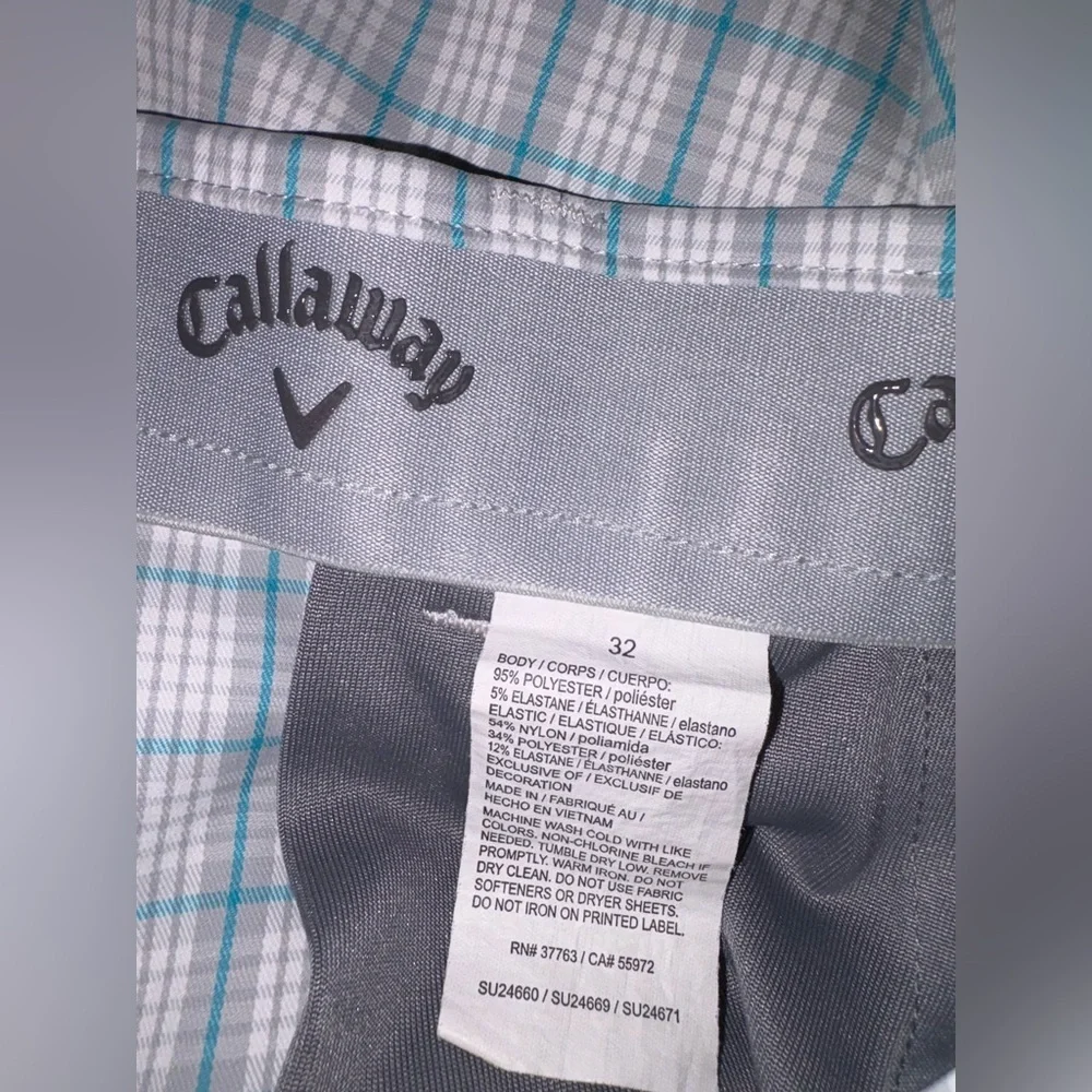 Callaway Men’s Plaid Golf Shorts